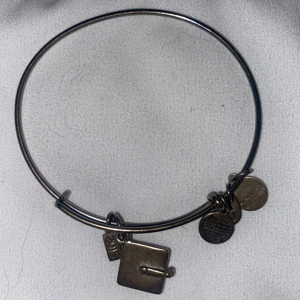 Retired 2015 Alex and Ani Silver Graduation Cap bracelet